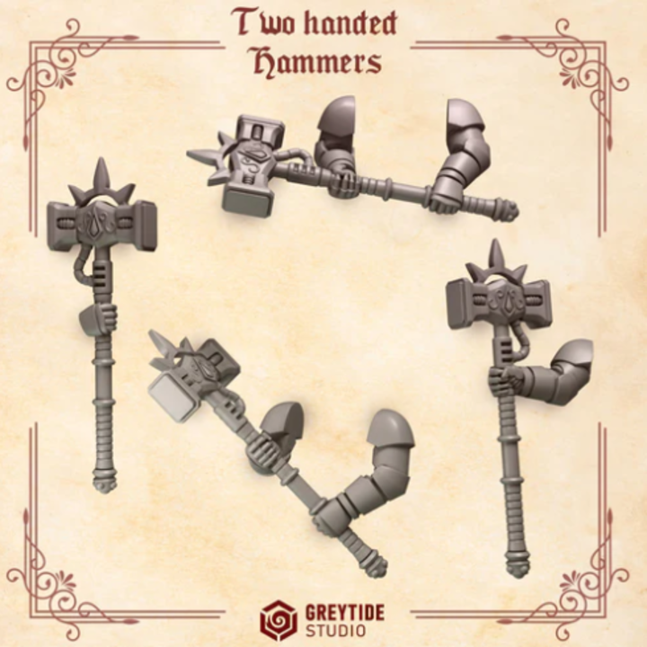 Haches à deux mains Crimson Lords – Set de bitz personnalisés – Greytide Studio