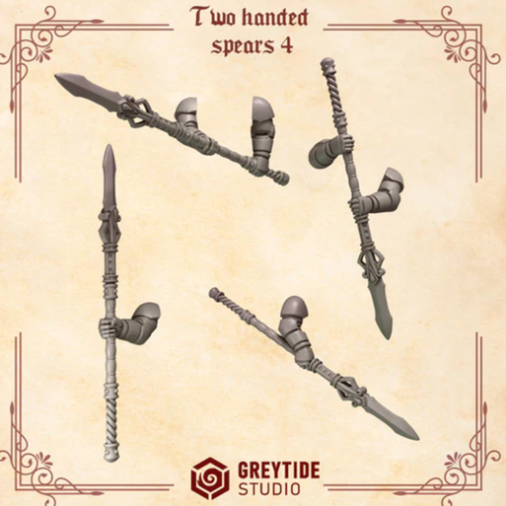 Lances à deux mains Crimson Lords lot 04 – Set de bitz personnalisés – Greytide Studio