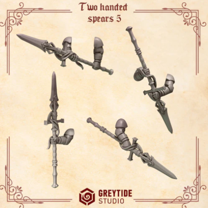 Lances à deux mains Crimson Lords lot 05 – Set de bitz personnalisés – Greytide Studio