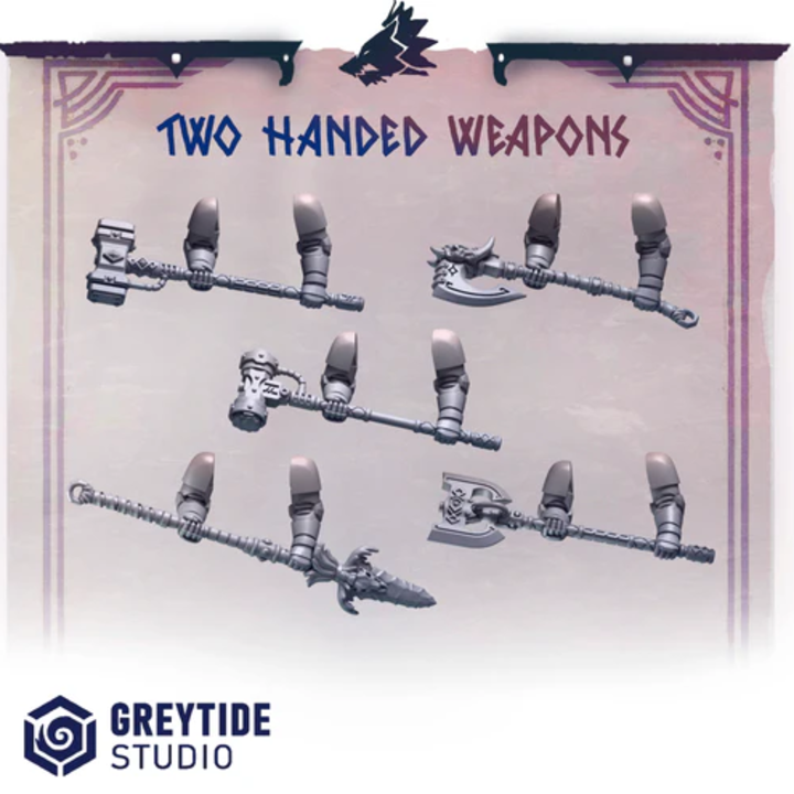 Armes à deux mains Primal Hounds – Set de bitz personnalisés – Greytide Studio