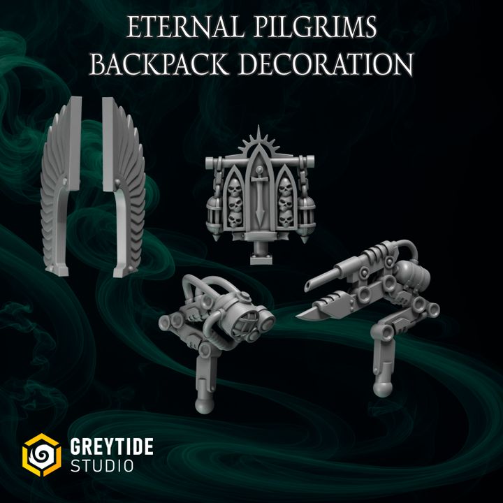 Décorations de backpacks pour Termi Eternal Pilgrims  – Greytide Studio – Impression 3D Résine