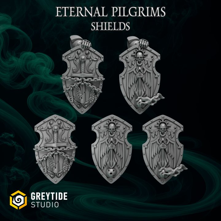 Boucliers pour Termi Eternal Pilgrims  – Greytide Studio – Impression 3D Résine