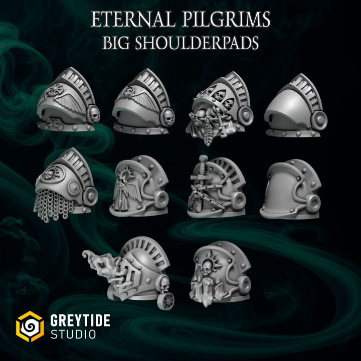 Épaulières pour Termi Eternal Pilgrims  – Greytide Studio – Impression 3D Résine