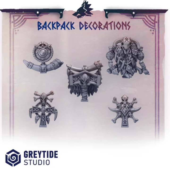 Décorations de backpacks Primal Hounds – Set de bitz personnalisés – Greytide Studio
