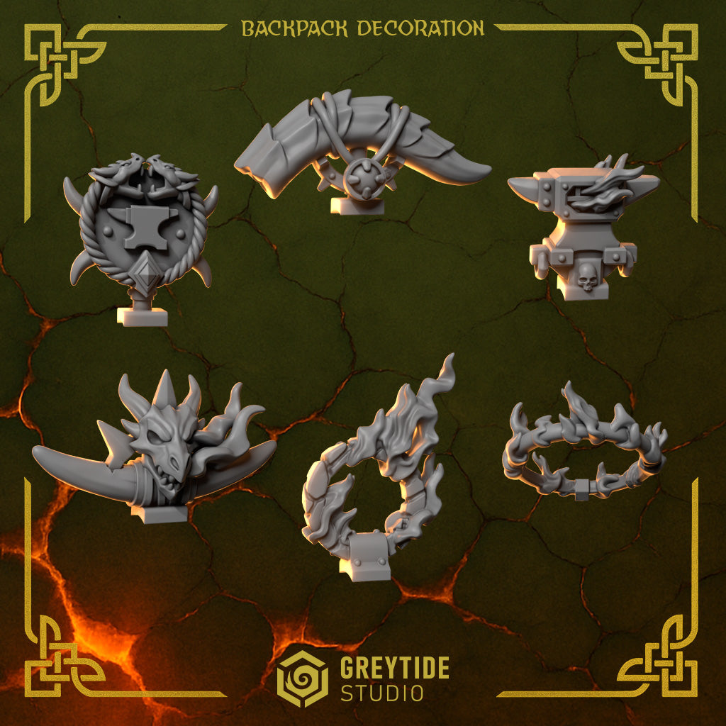 Décorations de backpacks Anvil Wardens – Greytide Studio – Impression 3D Résine