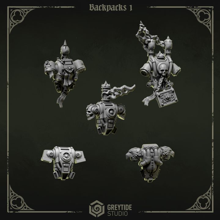 Backpacks Pilgrims & Crusaders lot 01 – Set de bitz personnalisés – Greytide Studio