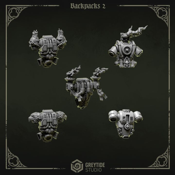 Backpacks Pilgrims & Crusaders lot 02 – Set de bitz personnalisés – Greytide Studio