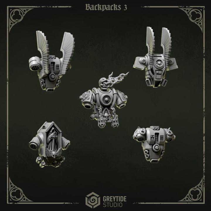 Backpacks Pilgrims & Crusaders lot 03 – Set de bitz personnalisés – Greytide Studio