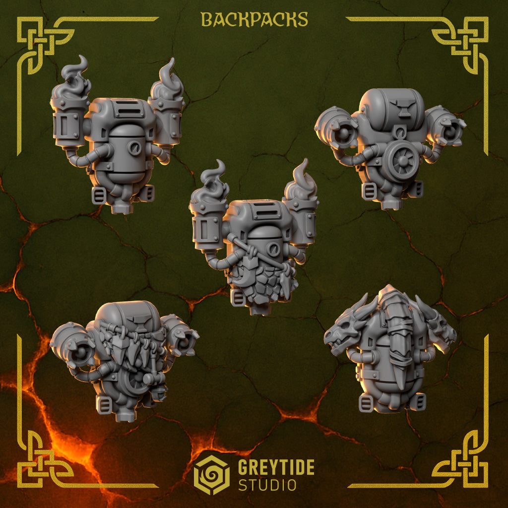 Backpacks Anvil Wardens – Greytide Studio – Impression 3D Résine