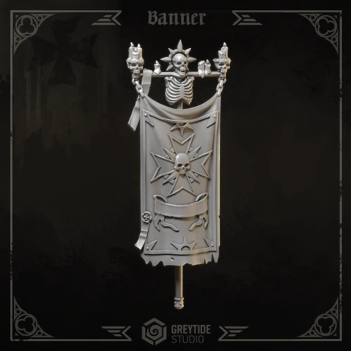 Bannière pour Termi Eternal Crusaders – Greytide Studio – Impression 3D Résine