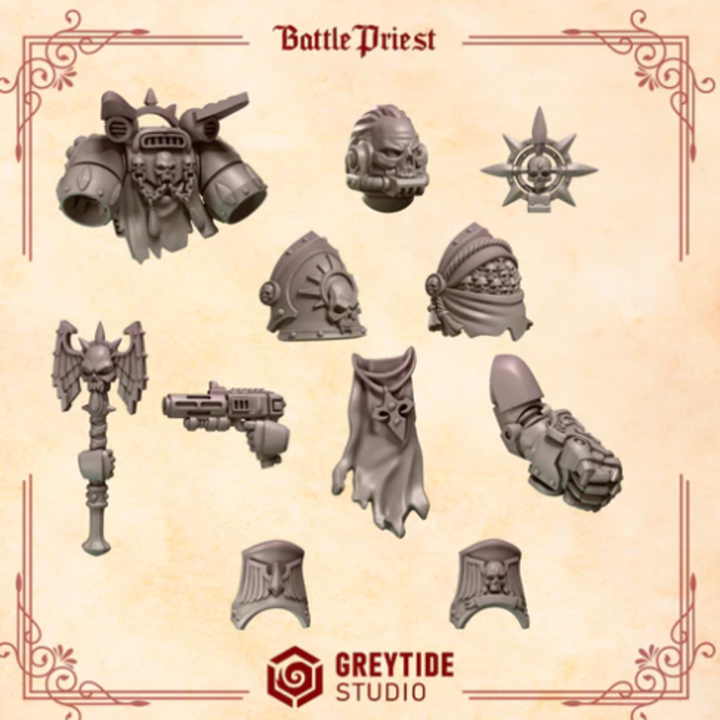 Set pour prêtre de bataille Crimson Lords – Set de bitz personnalisés – Greytide Studio