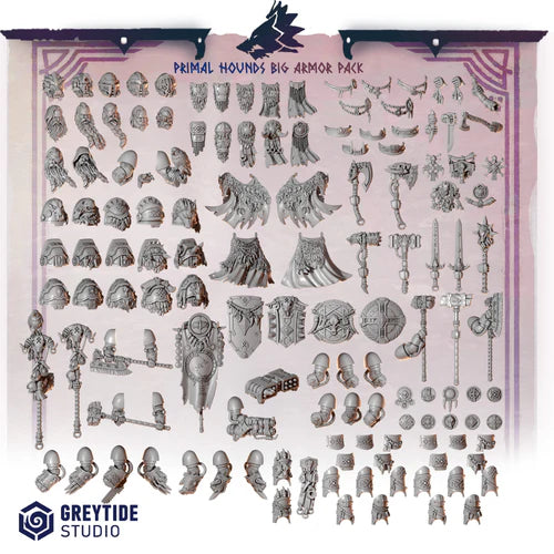 Primal Hounds Big Armor Pack – Greytide Studio – Impression 3D Résine
