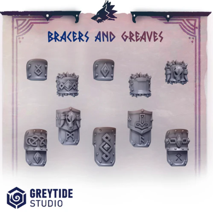 Brassards et grèves Primal Hounds – Set de bitz personnalisés – Greytide Studio