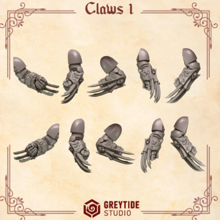 Griffes énergétique Crimson Lords lot 01 – Set de bitz personnalisés – Greytide Studio