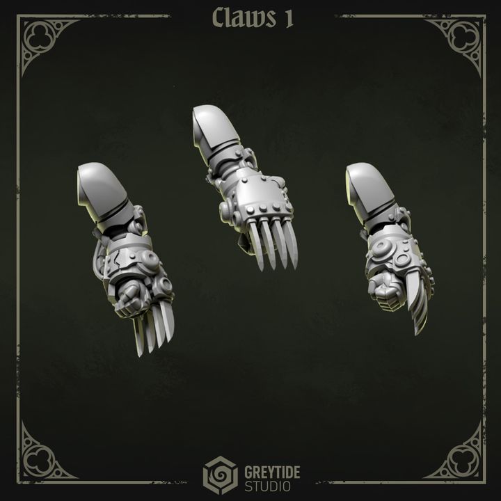 Griffes droitier Pilgrims & Crusaders lot 01 – Set de bitz personnalisés – Greytide Studio