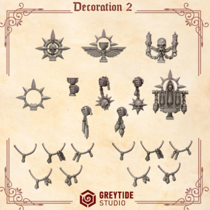 Décorations Crimson Lords lot 02 – Set de bitz personnalisés – Greytide Studio
