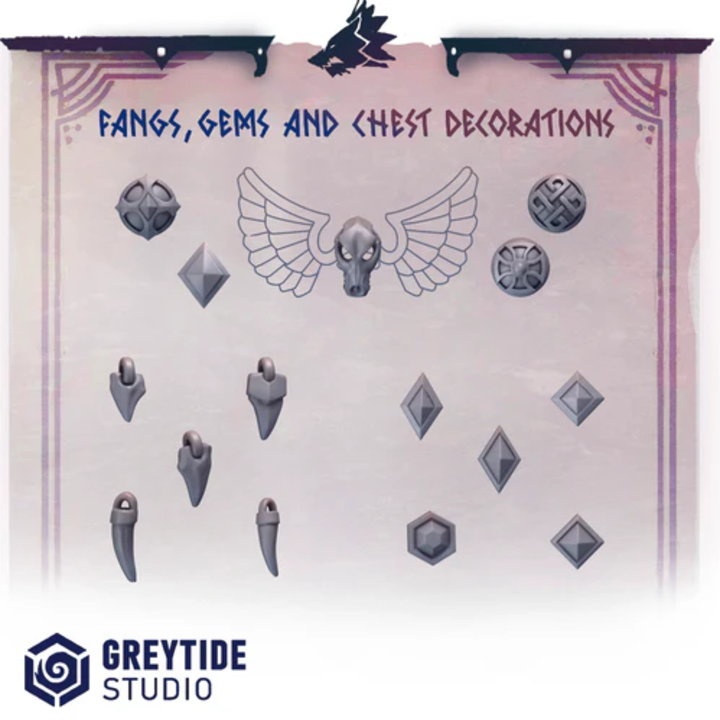 Crocs, gemmes et décorations Primal Hounds – Set de bitz personnalisés – Greytide Studio