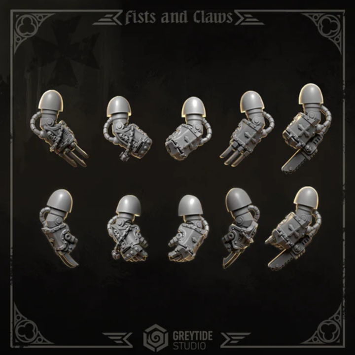 Poings et griffes pour Termi Eternal Crusaders – Greytide Studio – Impression 3D Résine