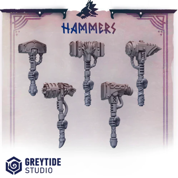 Marteaux gaucher Primal Hounds – Set de bitz personnalisés – Greytide Studio