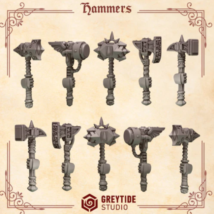Marteaux Crimson Lords – Set de bitz personnalisés –  Greytide Studio