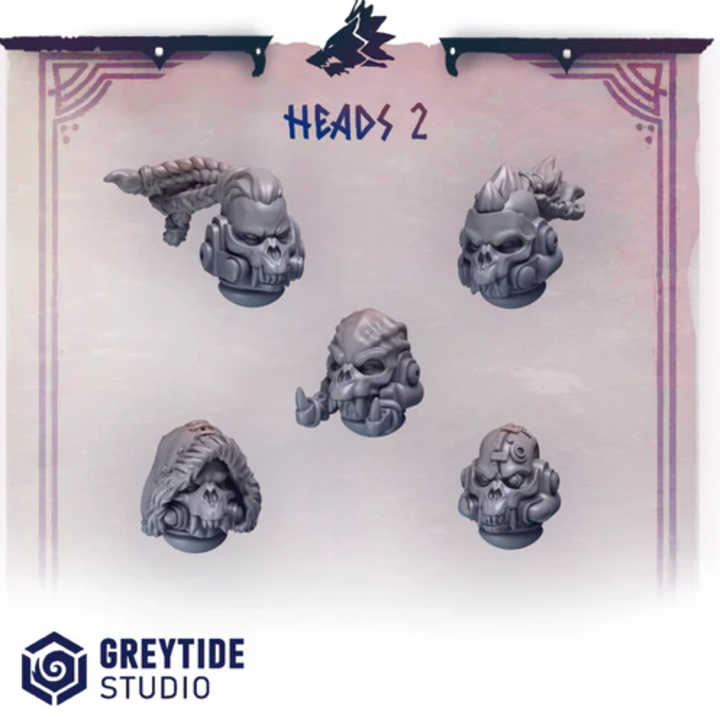 Casques & Têtes Primal Hounds lot 02 – Set de bitz personnalisés – Greytide Studio