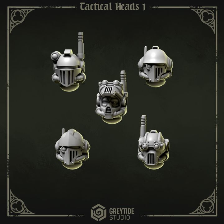 Têtes Pilgrims & Crusaders lot 11 – Set de bitz personnalisés – Greytide Studio