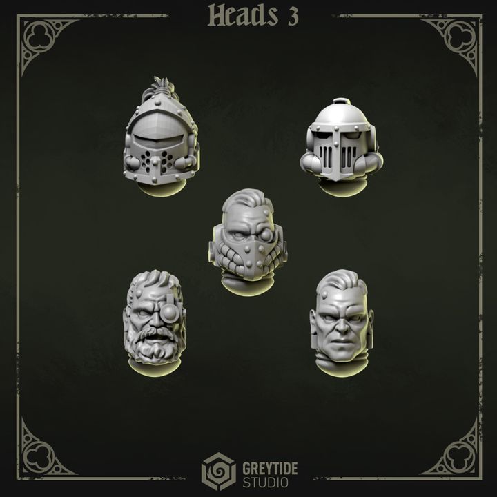 Têtes Pilgrims & Crusaders lot 03 – Set de bitz personnalisés – Greytide Studio