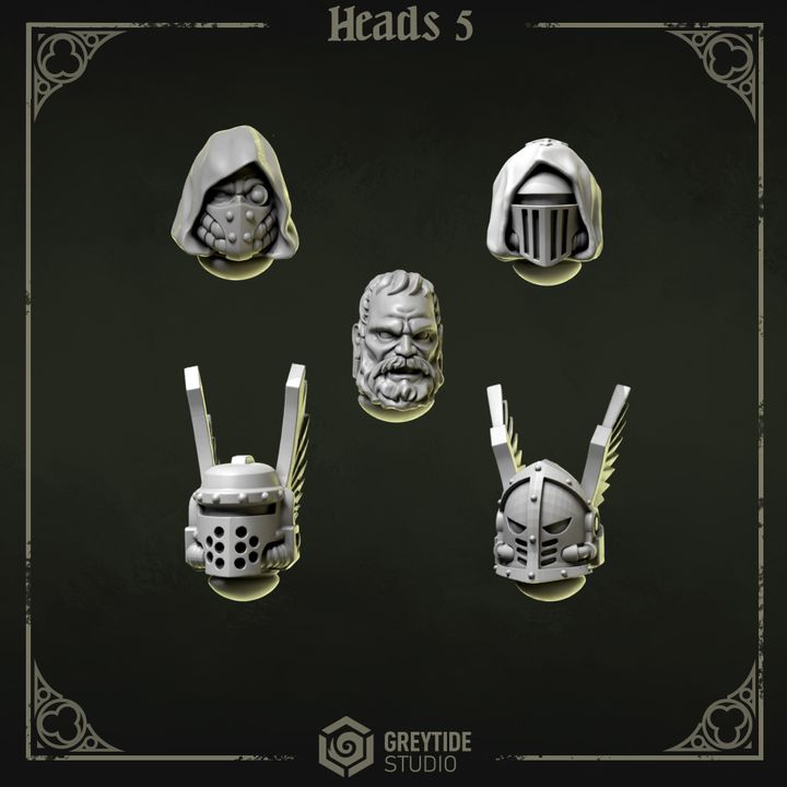 Têtes Pilgrims & Crusaders lot 05 – Set de bitz personnalisés – Greytide Studio