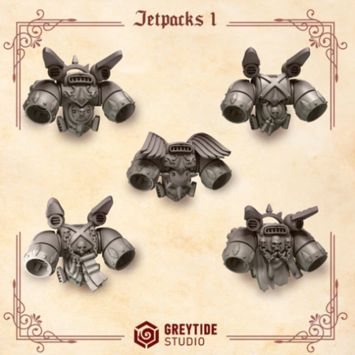 Jetpacks Crimson Lords lot 01 – Set de bitz personnalisés – Greytide Studio