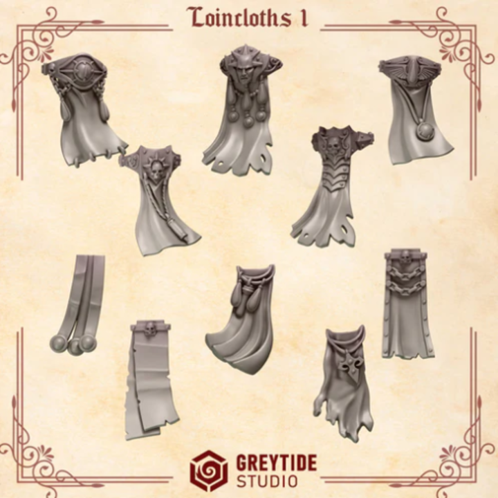 Pagnes Crimson Lords lot 01 – Set de bitz personnalisés – Greytide Studio