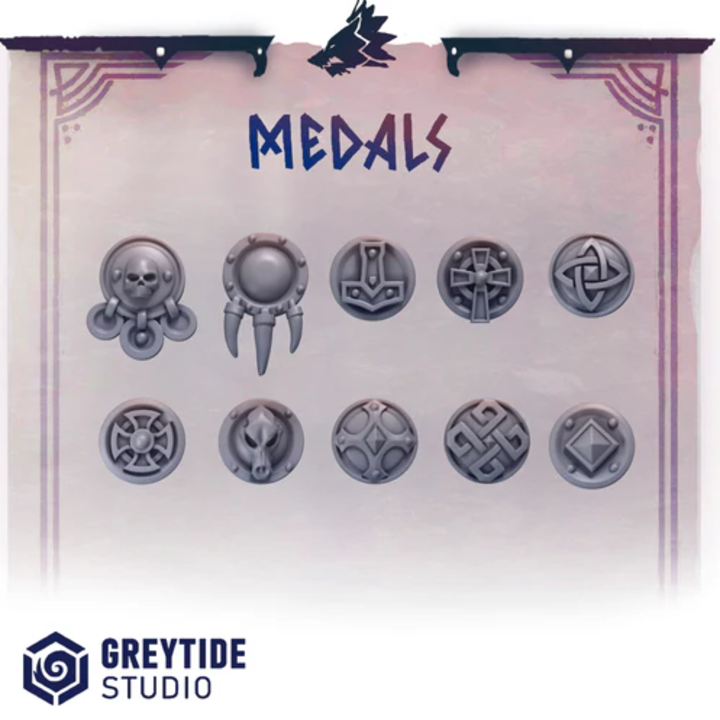 Médailles Primal Hounds – Set de bitz personnalisés – Greytide Studio