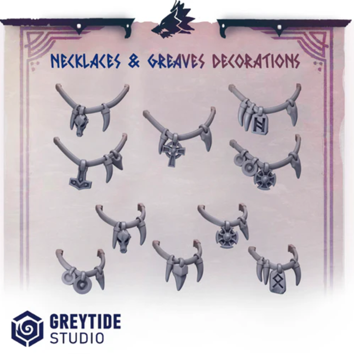 Colliers et décorations pour grèves Primal Hounds – Set de bitz personnalisés – Greytide Studio
