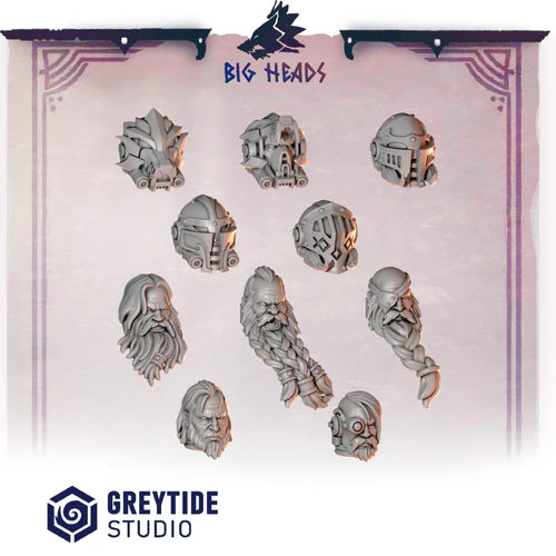 Têtes pour Termi Primal Hounds – Set de bitz personnalisés – Greytide Studio