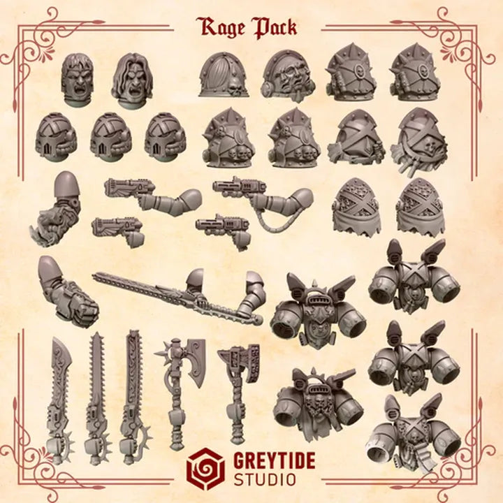 Pack de Rage Sanguinaire – Set de bitz Crimson Lords - Set de bitz personnalisés – Greytide Studio