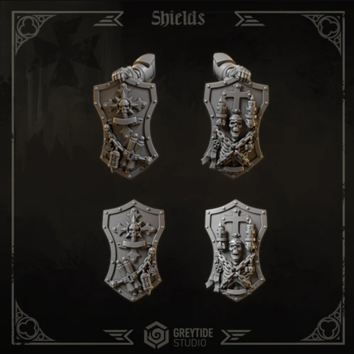 Boucliers pour Termi Eternal Crusaders – Greytide Studio – Impression 3D Résine