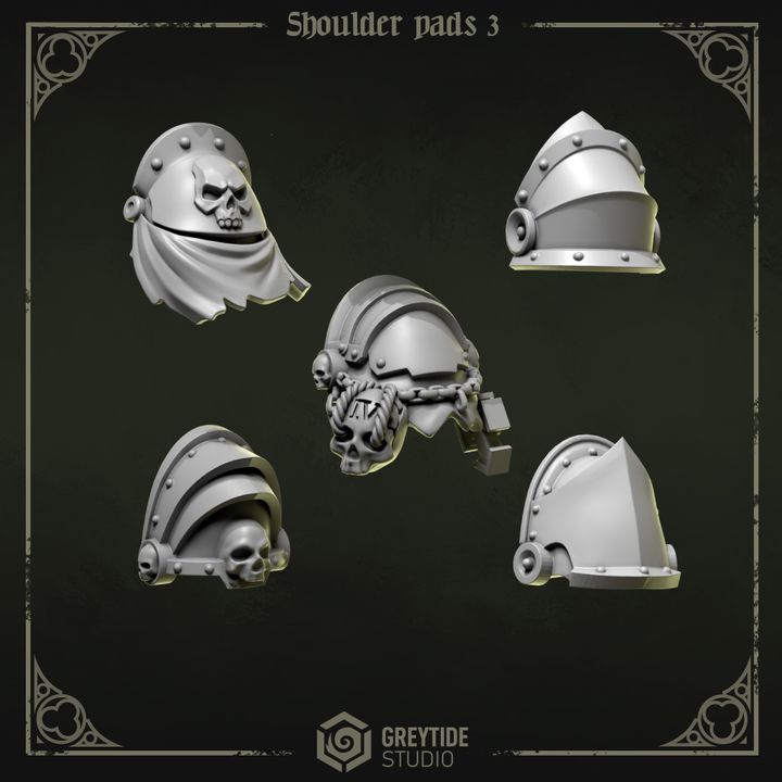 Épaulières Pilgrims & Crusaders lot 03 – Set de bitz personnalisés – Greytide Studio