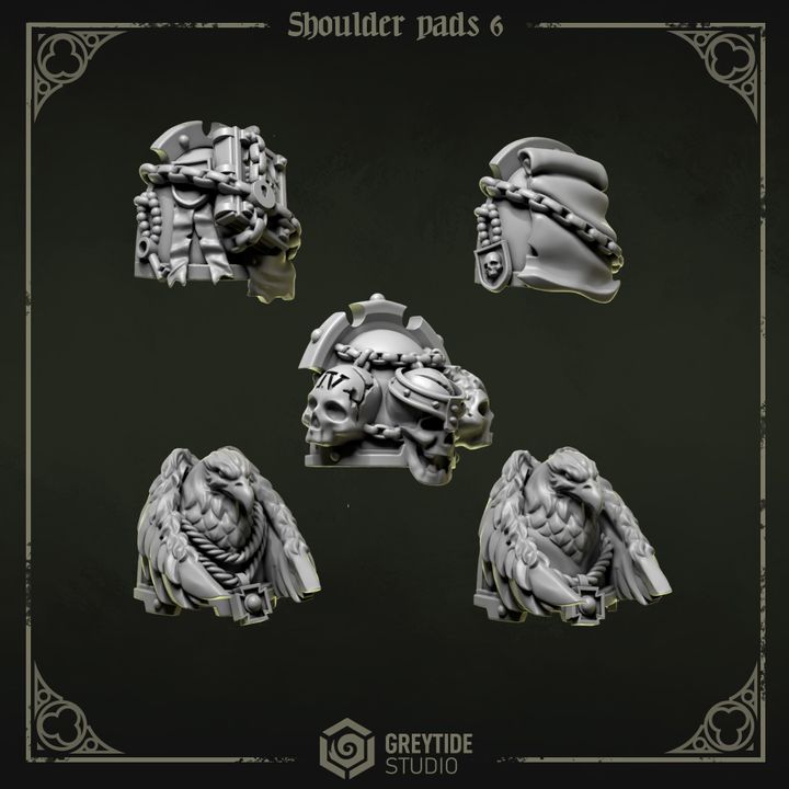 Épaulières Pilgrims & Crusaders lot 06 – Set de bitz personnalisés – Greytide Studio