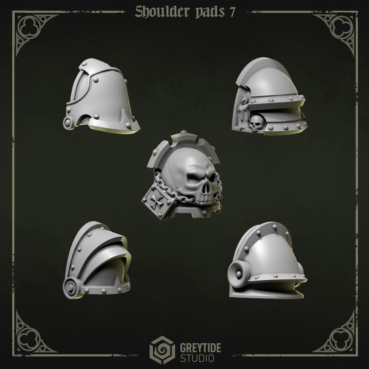 Épaulières Pilgrims & Crusaders lot 07 – Set de bitz personnalisés – Greytide Studio