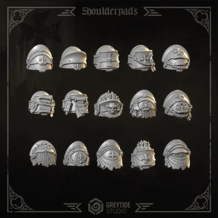 Épaulières pour Termi Eternal Crusaders – Greytide Studio – Impression 3D Résine