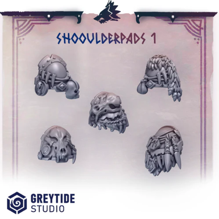 Épaulières Primal Hounds lot 01 – Set de bitz personnalisés – Greytide Studio