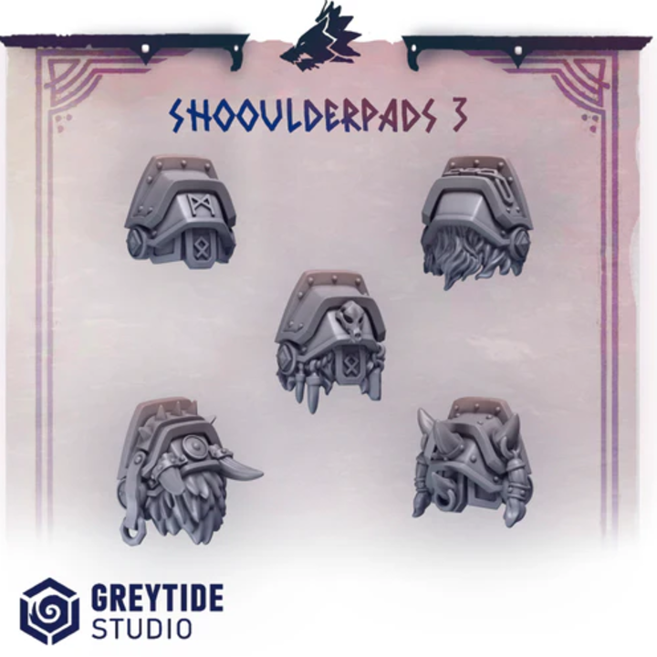 Épaulières Primal Hounds lot 03 – Set de bitz personnalisés – Greytide Studio