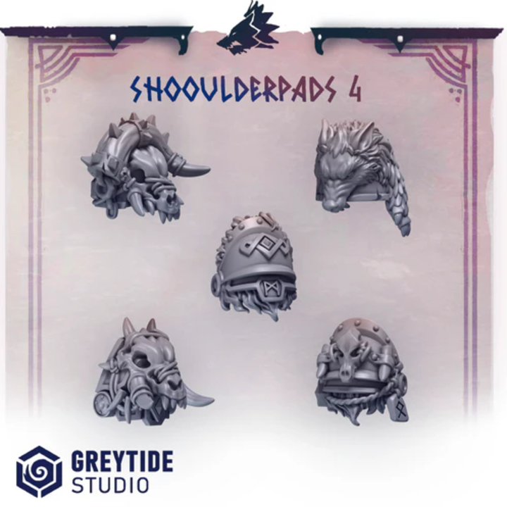 Épaulières Primal Hounds lot 04 – Set de bitz personnalisés – Greytide Studio