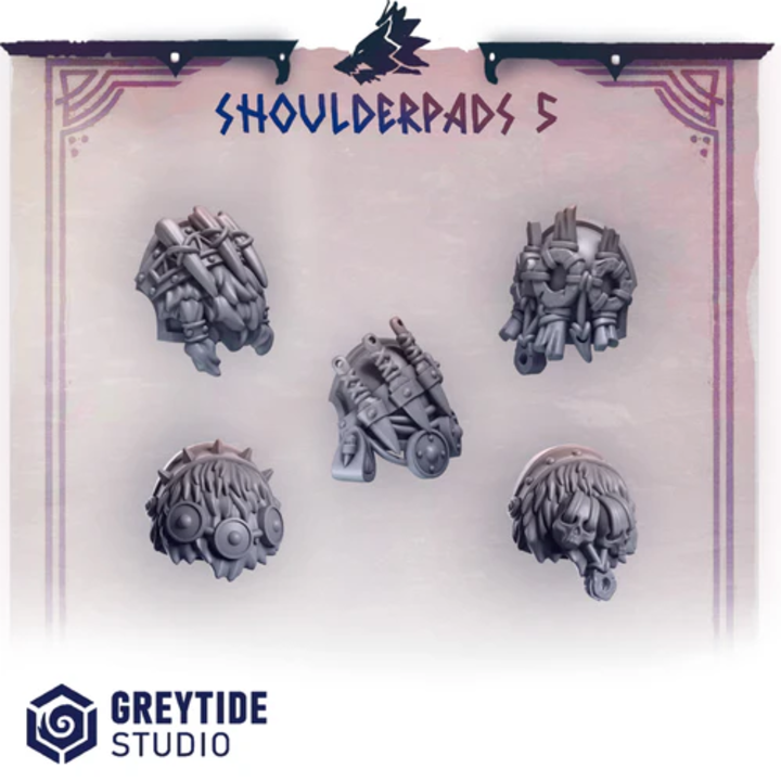 Épaulières Primal Hounds lot 05 – Set de bitz personnalisés – Greytide Studio