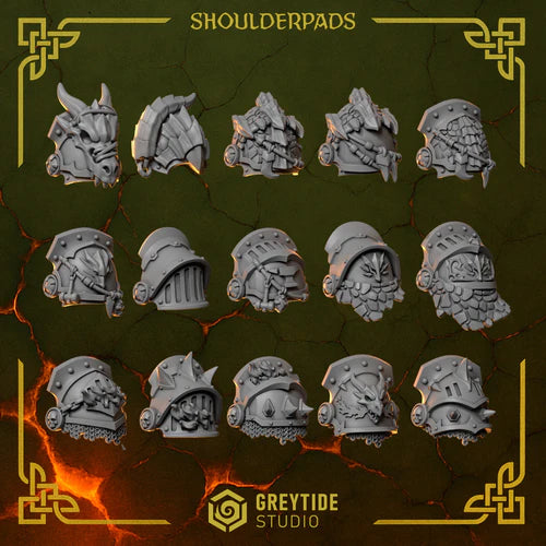 Épaulières Anvil Wardens – Greytide Studio – Impression 3D Résine