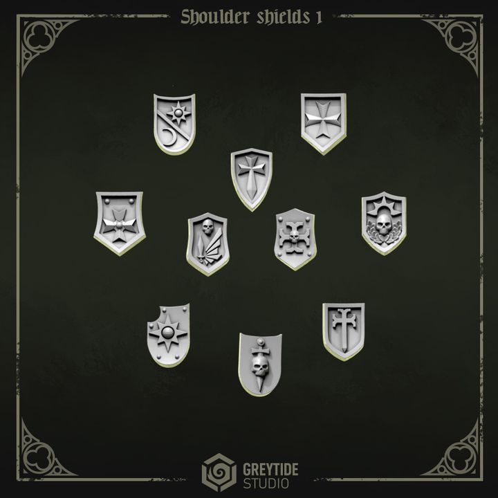 Insignes d'armures Pilgrims & Crusaders lot 01 – Set de bitz personnalisés – Greytide Studio