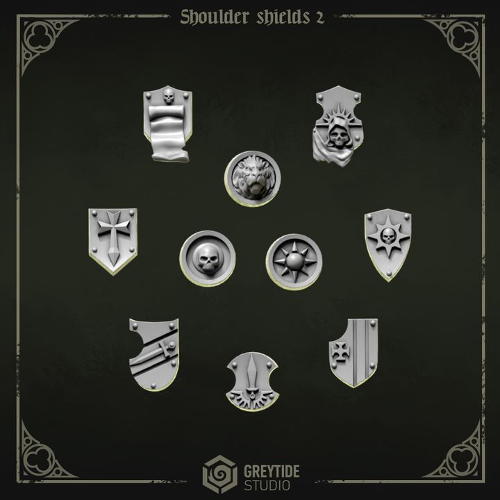 Insignes d'armures Pilgrims & Crusaders lot 02 – Set de bitz personnalisés – Greytide Studio
