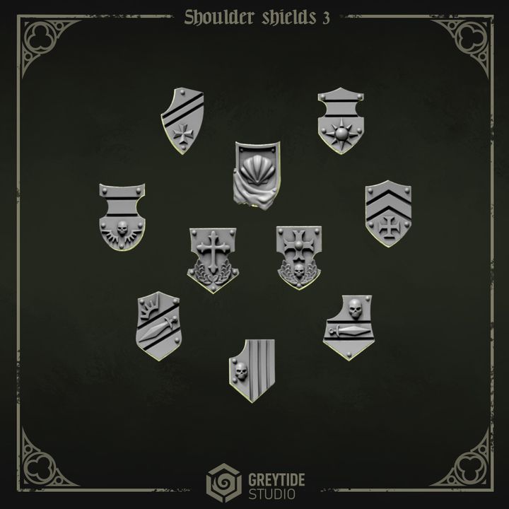 Insignes d'armures Pilgrims & Crusaders lot 03 – Set de bitz personnalisés – Greytide Studio