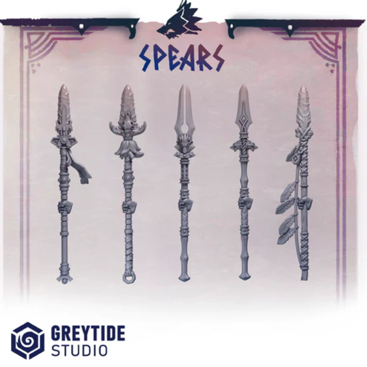 Lances gaucher Primal Hounds – Set de bitz personnalisés – Greytide Studio