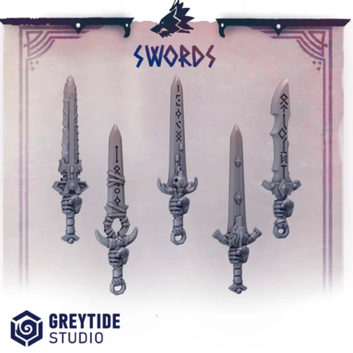 Épées droitier Primal Hounds – Set de bitz personnalisés – Greytide Studio