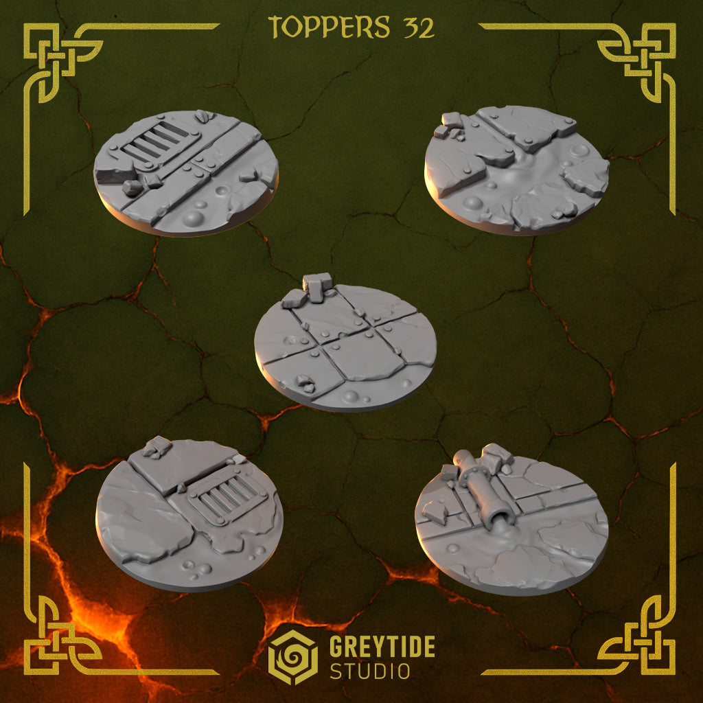 Socles 32mm Anvil Wardens lot 01 – Greytide Studio – Impression 3D Résine